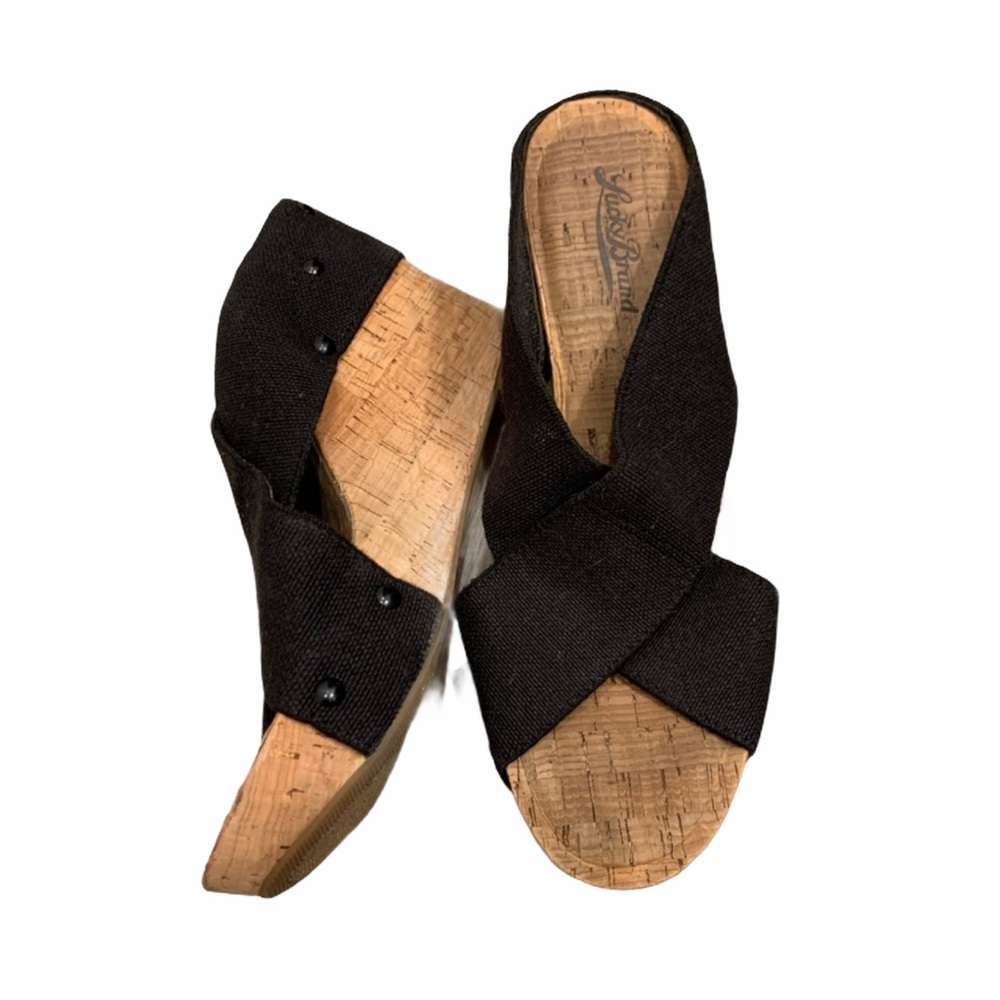 LUCKY BRAND Black Miller Wedges Size 8.5